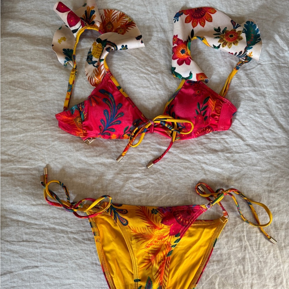 Zimmermann Red and Yellow Floral Bikini